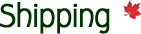 Shipping text with red maple leaf